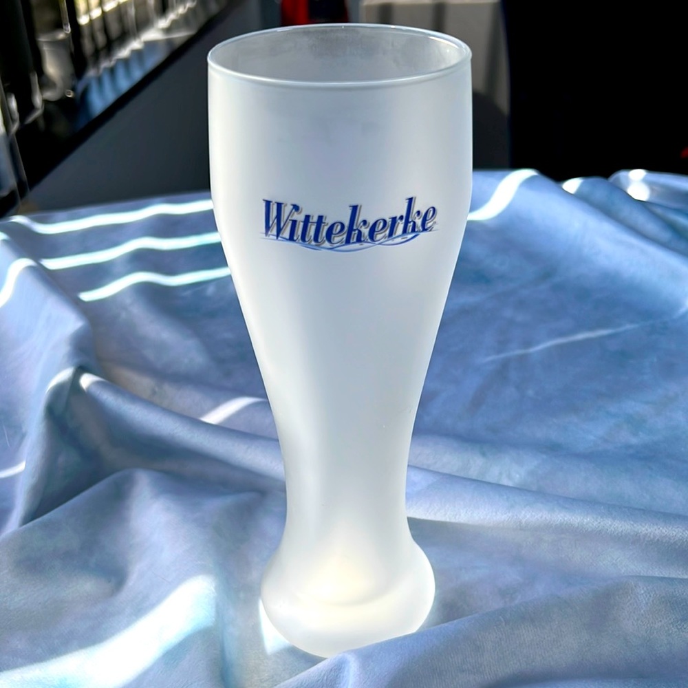 Wittekerke Frosted Glass .5L Belgian Beer. Very Nice Glass